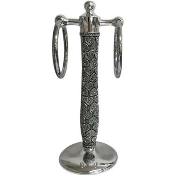 Nu Steel NuSteel BHT18H Beaded Heart Towel Ring BHT18H - main